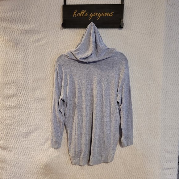 SUNDAY GREY LONG SLEEVE KNIT HOODIE SIZE L - Picture 3 of 9